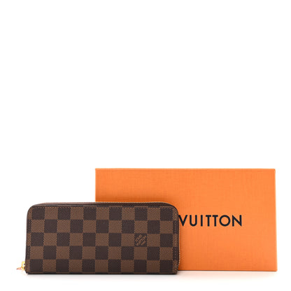 Louis Vuitton Damier Ebene Clemence Wallet Rose Ballerine 9 of 9