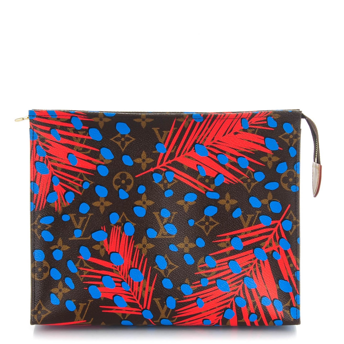 Monogram Jungle Dots Toiletry Pouch 26 Coquelicot Denim
