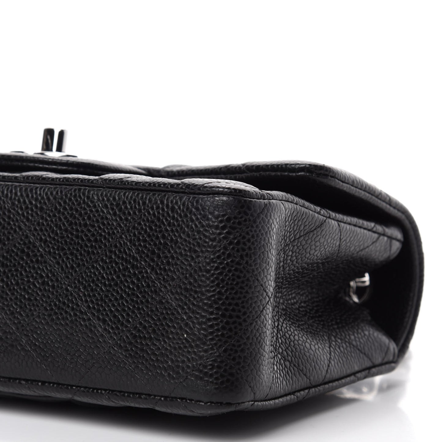 Caviar Quilted Mini Rectangular Flap Black