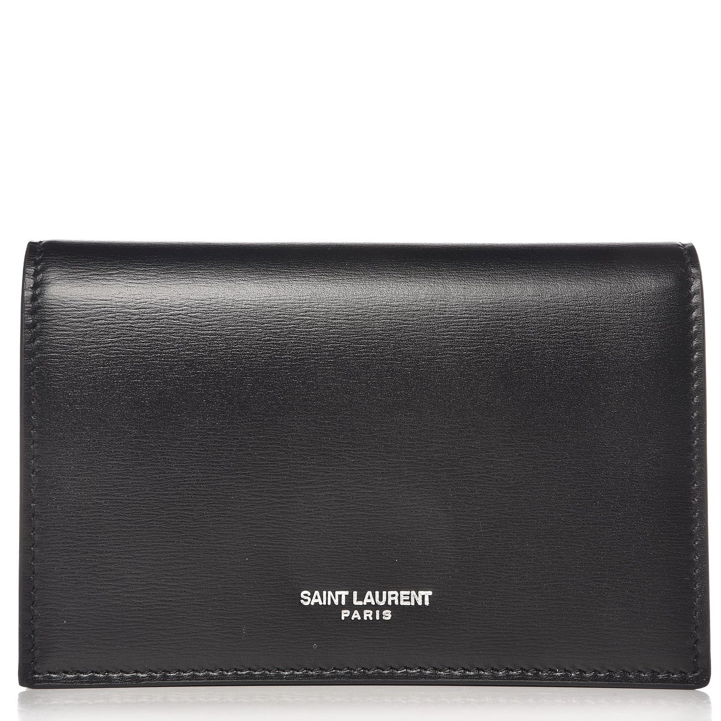 Calfskin Fragments Flap Wallet Black