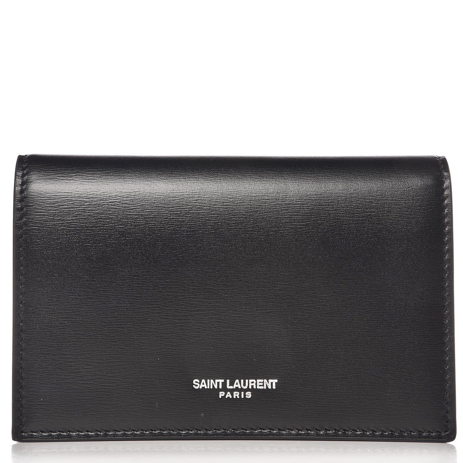 Saint Laurent Calfskin Fragments Flap Wallet Black 1 of 8