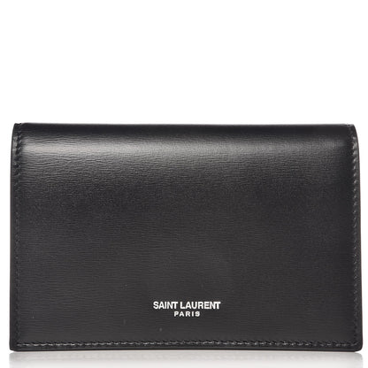 Saint Laurent Calfskin Fragments Flap Wallet Black 1 of 8