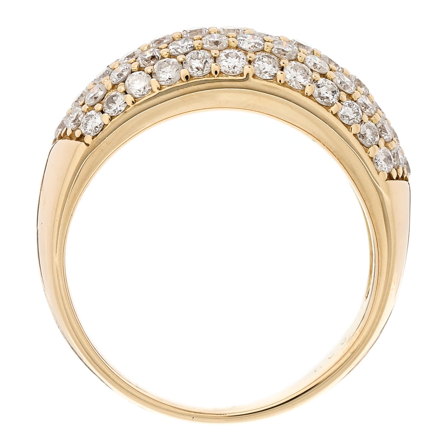 Parker & West by FASHIONPHILE 18K Yellow Gold Diamond 1.00ctw Paved Dome Ring 50 5.25 5 of 10