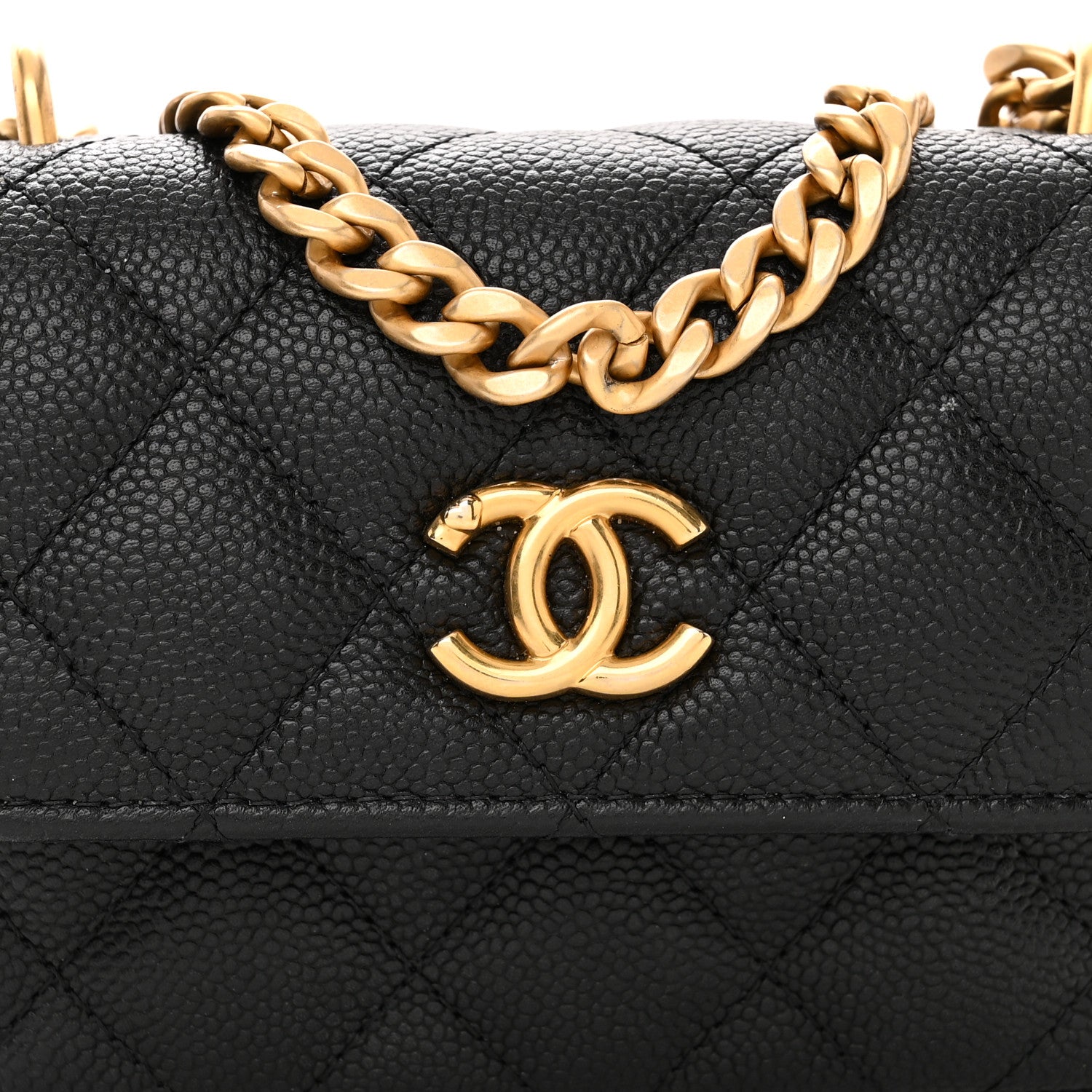 Chanel Caviar Quilted Sweetheart Clutch With Chain Black 8 of 12