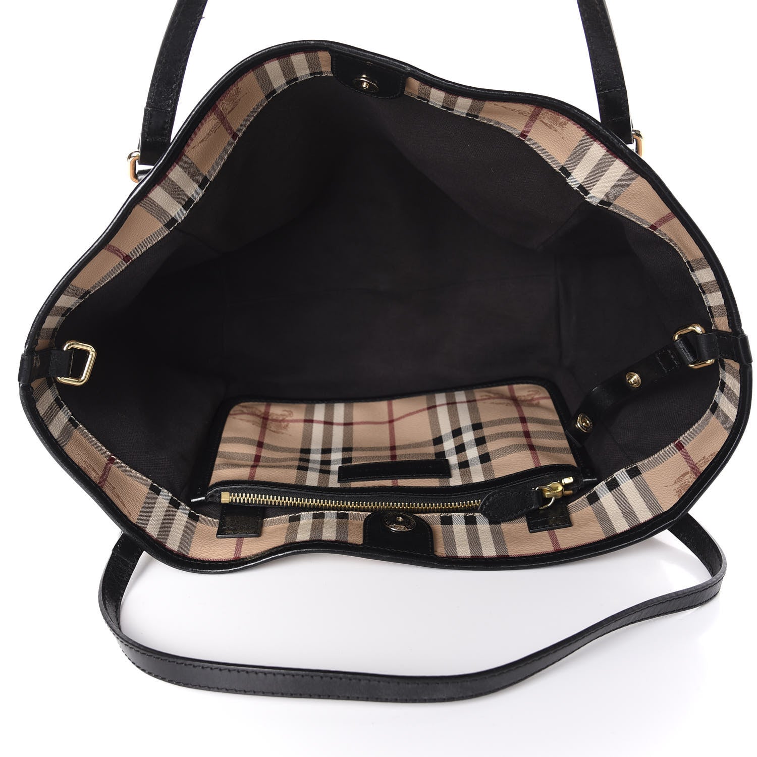 Burberry Haymarket Check Small Canterbury Tote Black 5 of 12