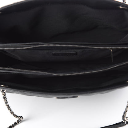 Chanel Calfskin Quilted Frame In Chain Tote Black 6 of 10