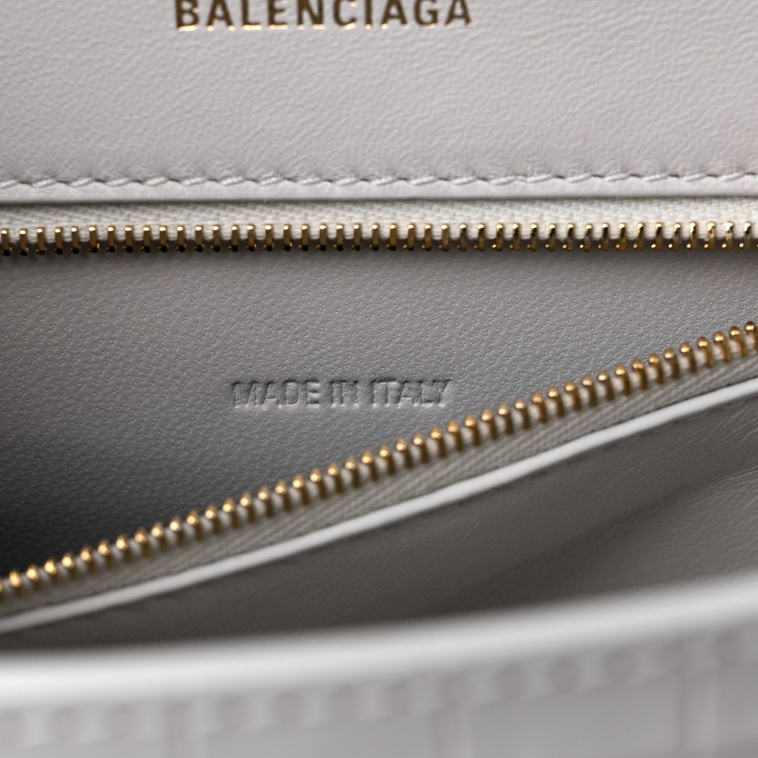 Balenciaga Shiny Calfskin Crocodile Embossed Small Hourglass Top Handle Bag White 7 of 11