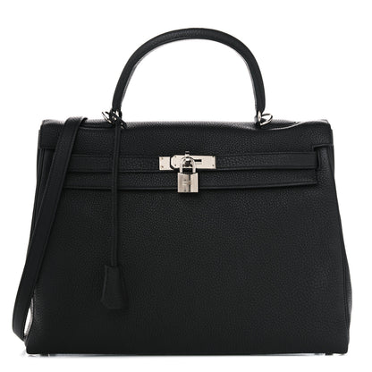 Hermes Togo Verso Kelly Retourne 35 Black Bleu Agate 1 of 14