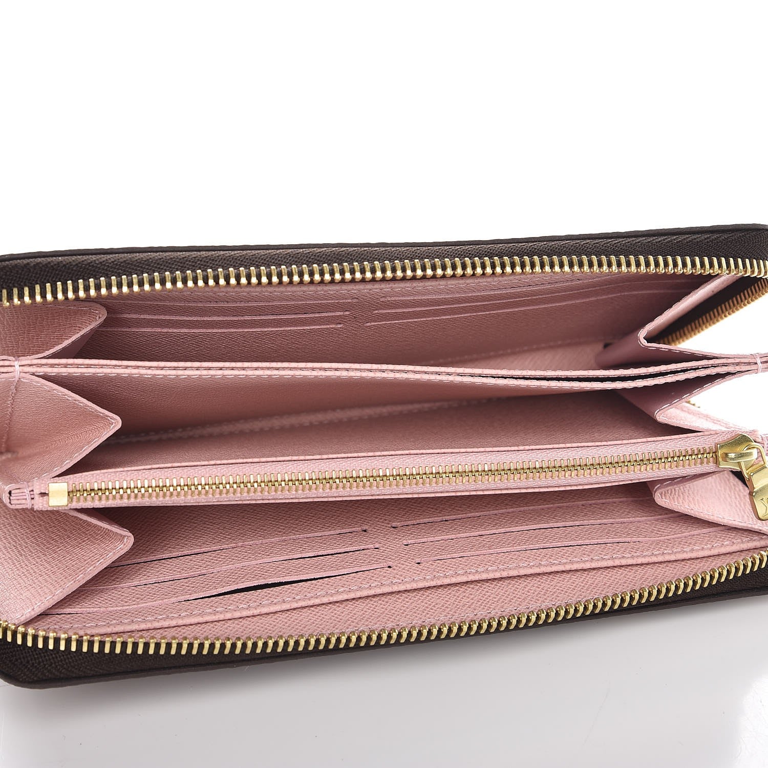 Louis Vuitton Damier Ebene Zippy Wallet Rose Ballerine 5 of 7