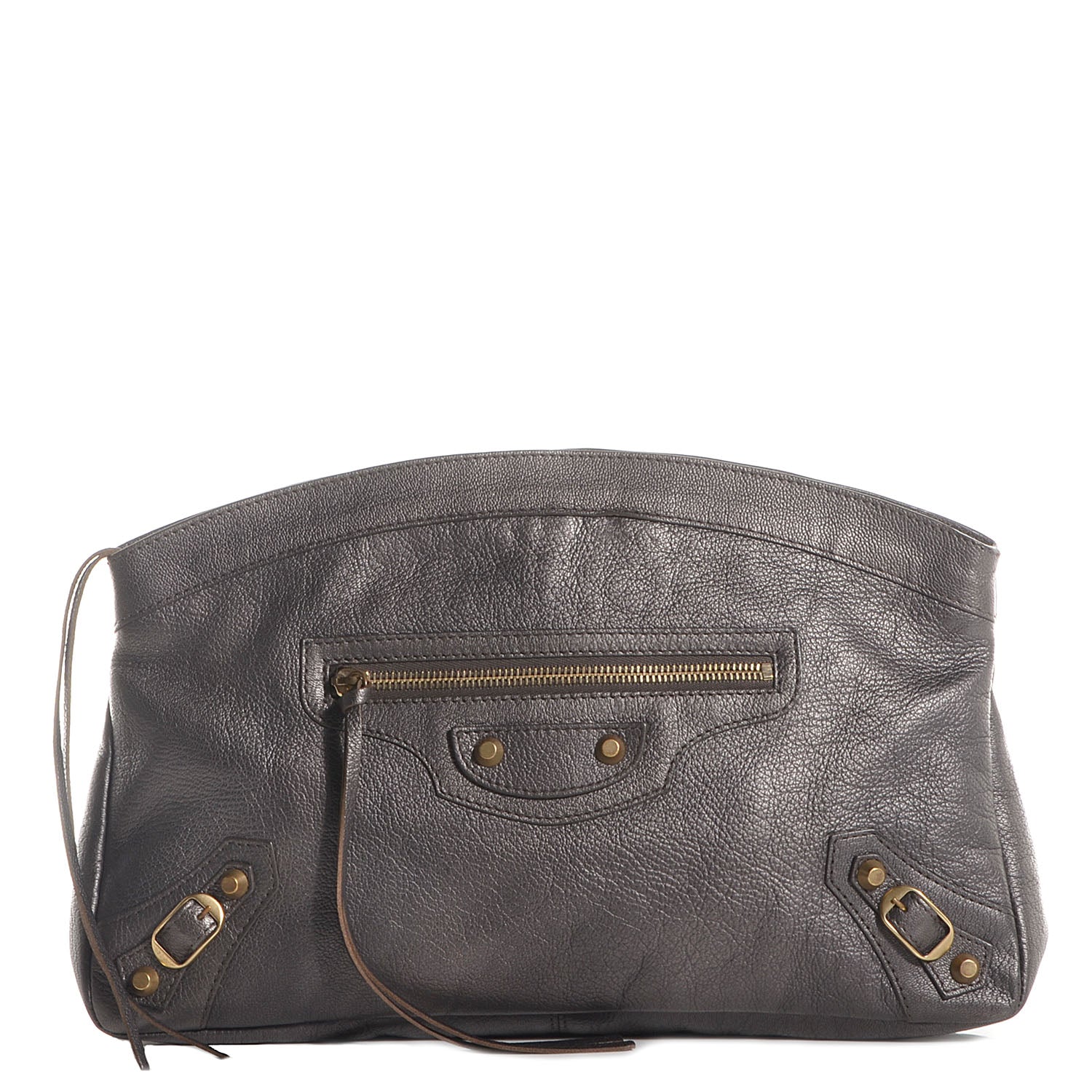 Balenciaga Chevre Classic Gold Hardware Premier Clutch Bronze 1 of 11
