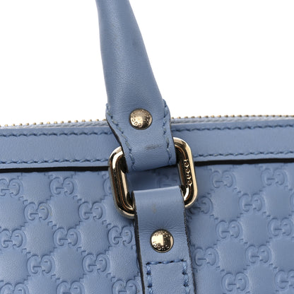 Gucci Soft Microguccissima Small Zippered Satchel Light Blue 17 of 17