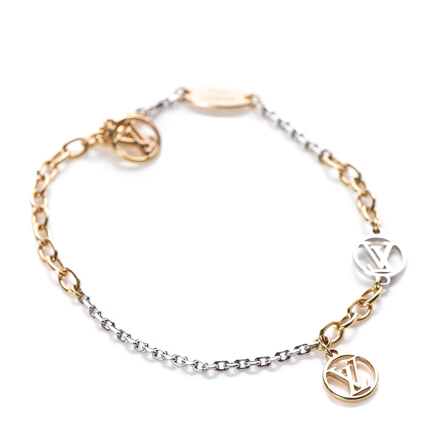 Louis Vuitton Logomania Bracelet Silver Gold 1 of 3