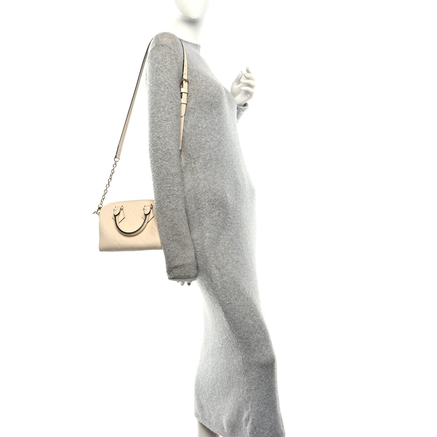 Louis Vuitton Empreinte Monogram Giant Speedy Bandouliere 20 Creme 2 of 10