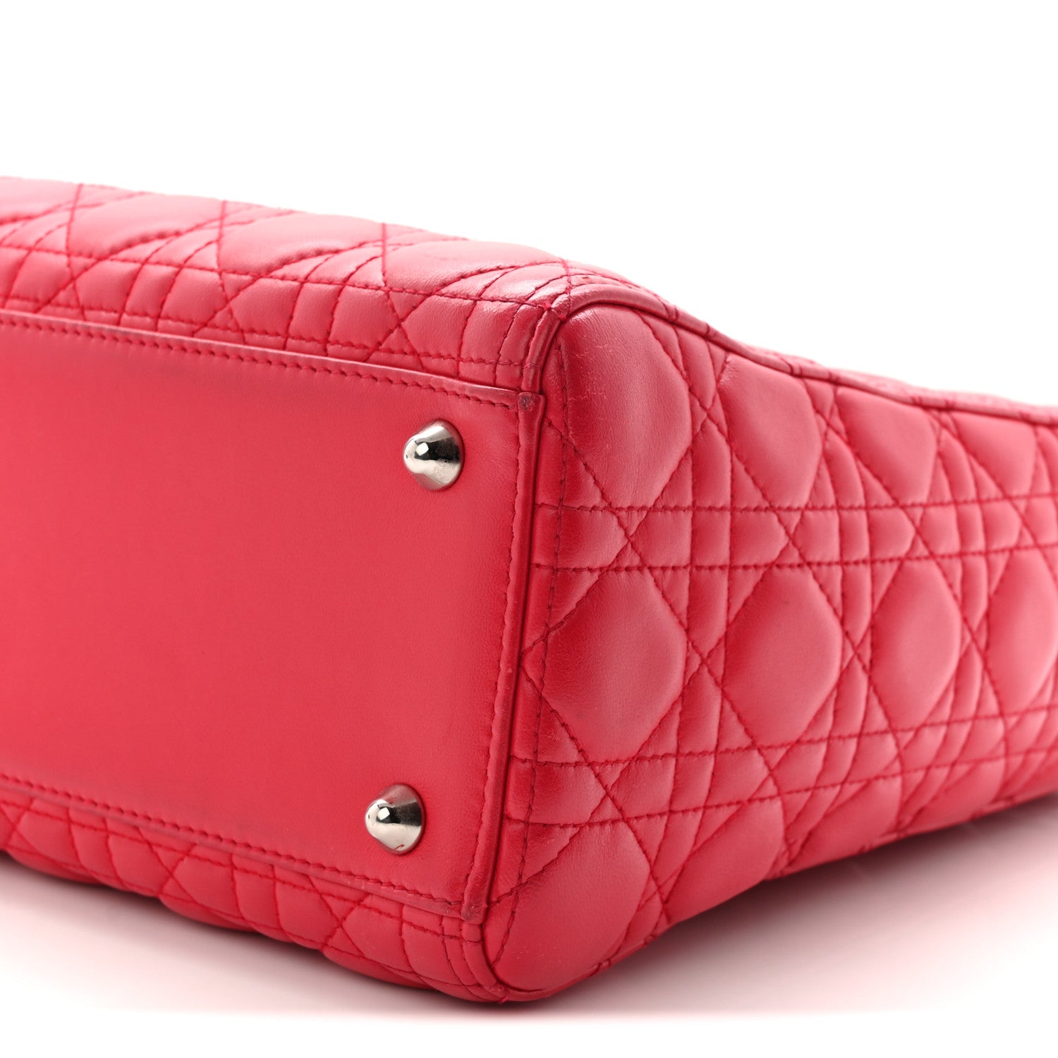 Christian Dior Lambskin Cannage Large Lady Dior Fuchsia 10 of 10