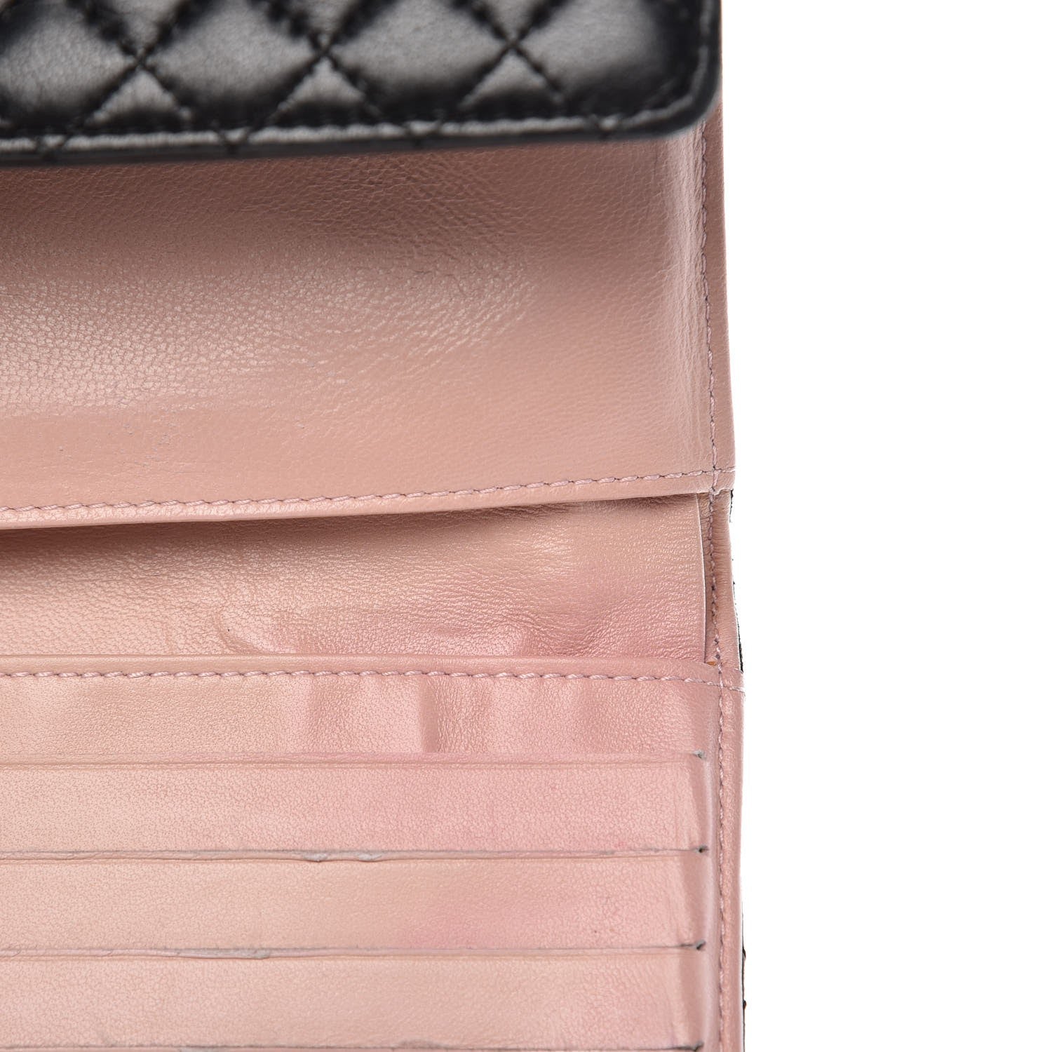 Chanel Lambskin Micro Quilted Tri-Fold Wallet Black 15 of 17
