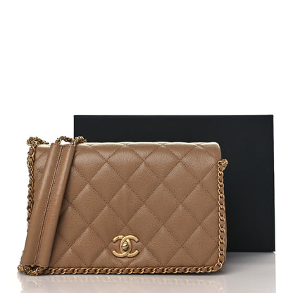 Chanel Caviar Quilted Never Ending Chain Flap Beige 10 of 10