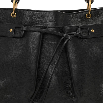 Gucci Calfskin Bamboo Handle Tote Black 8 of 13