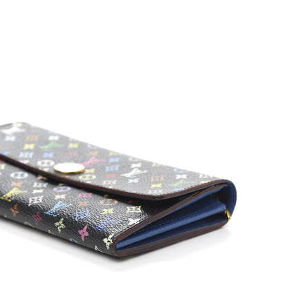 Louis Vuitton Monogram Multicolor Sarah Wallet Black Bleuet 10 of 10