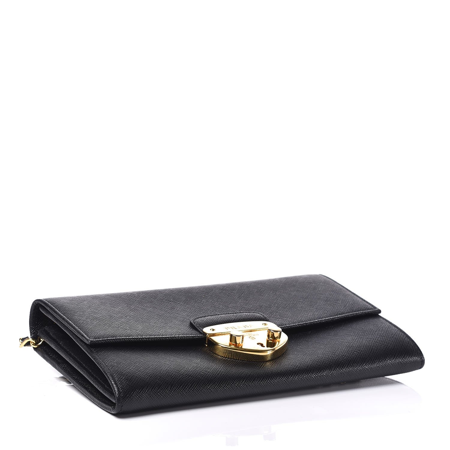 Prada Saffiano Lux Bandoliera Pochette Bag Black 4 of 7