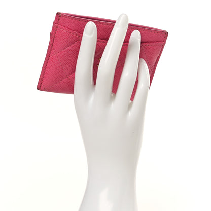 Chanel Caviar Quilted Card Holder Fuchsia 3 of 11