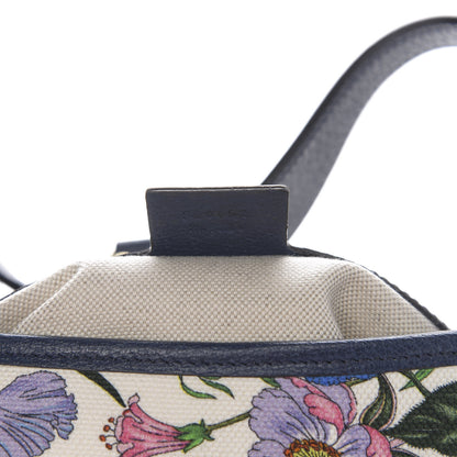 Gucci Canvas Flora Medium Jackie Hobo Blue Agata 6 of 9