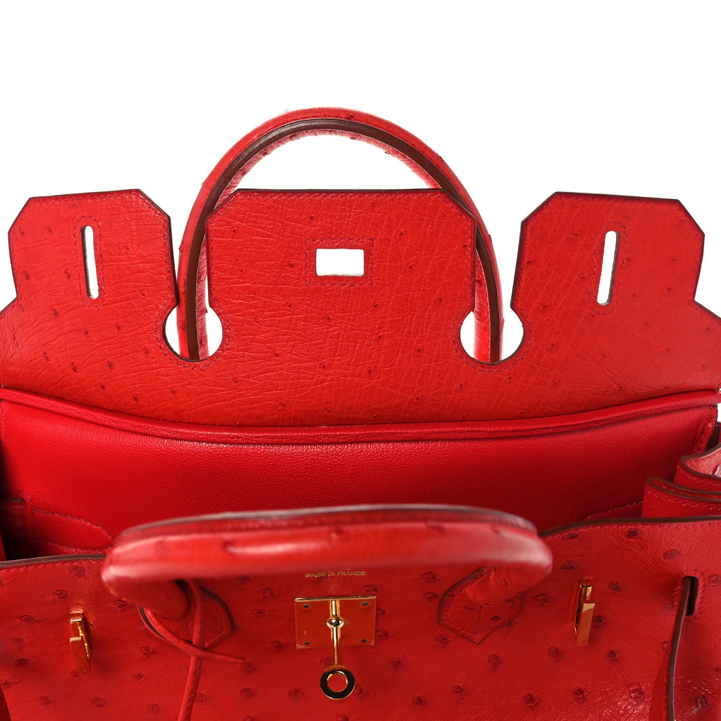Ostrich Birkin 30 Rouge Vif