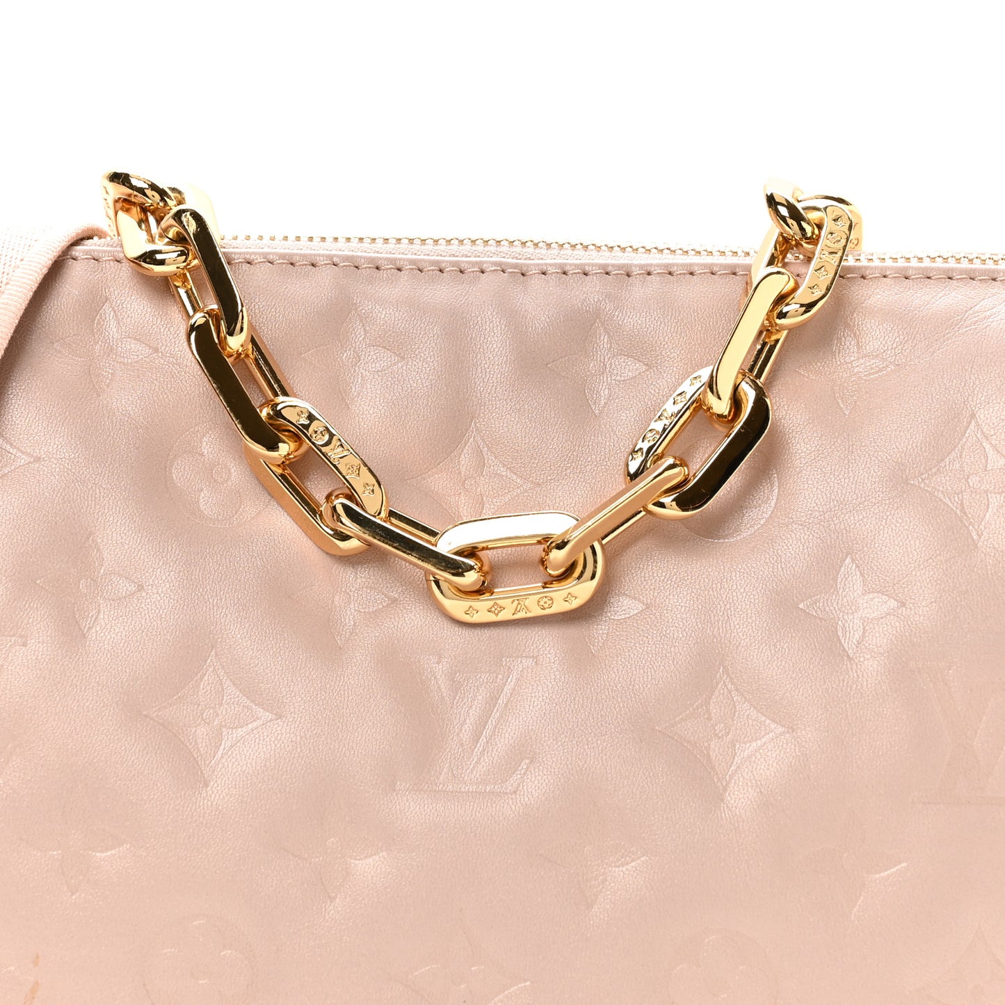 Lambskin Embossed Monogram Fall In Love Coussin PM Dragée Light Pink