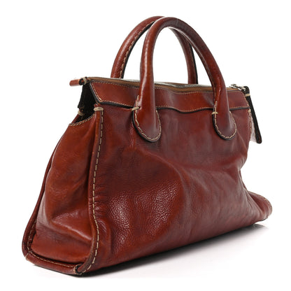 Chloe Calfskin Edith Satchel Ecureil Brown 3 of 10