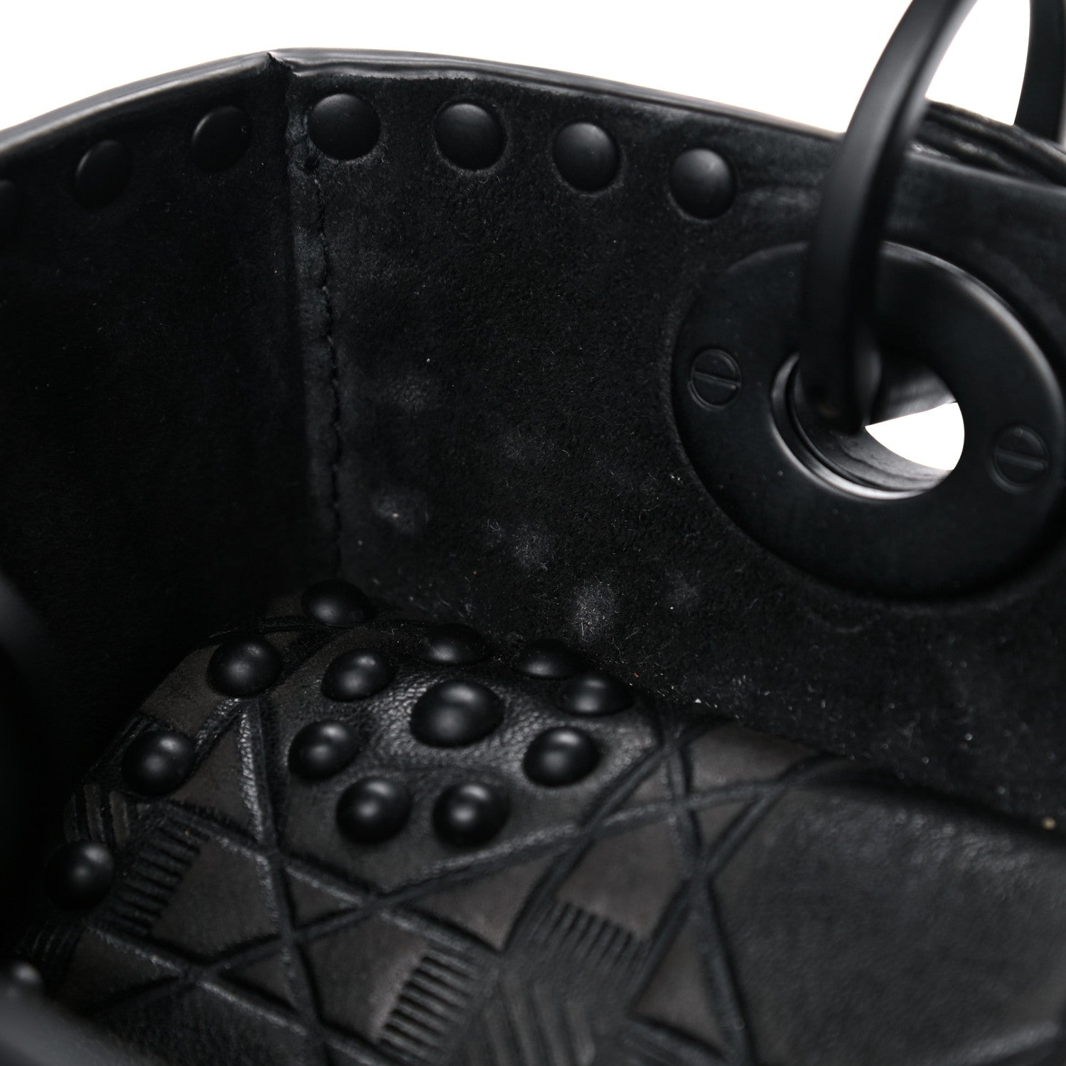 Christian Dior Lambskin Studded Matte Cannage Medium Lady Dior So Black 11 of 14