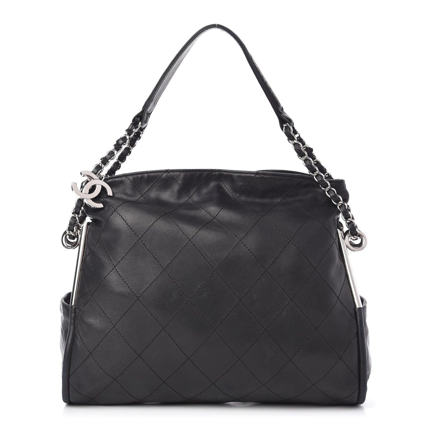 Chanel Lambskin Stitched Small Ultimate Soft Tote Black 1 of 10