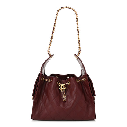 Chanel Caviar Quilted Small Chanel 25 Handbag Burgundy 1 of 10