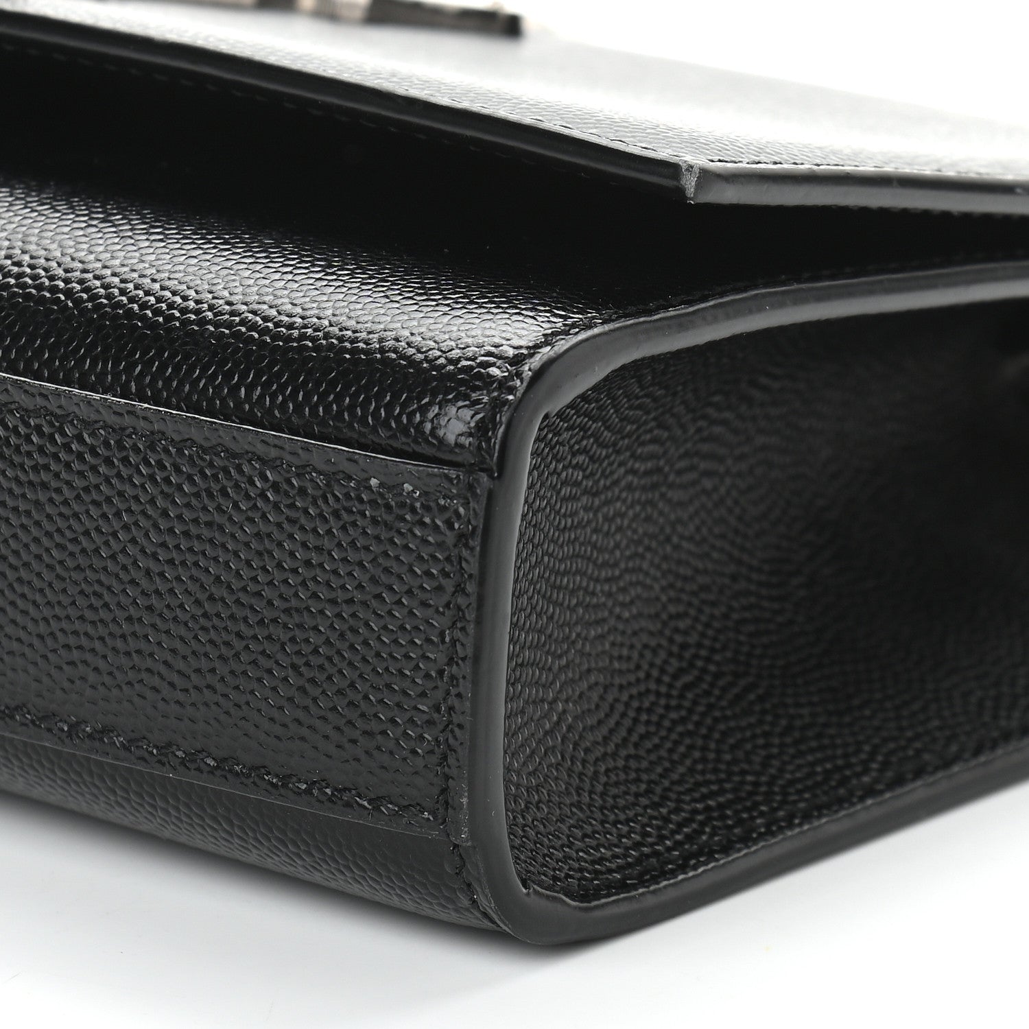 Saint Laurent Grain De Poudre Small Monogram Kate Satchel Black 8 of 9