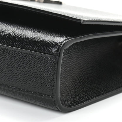 Saint Laurent Grain De Poudre Small Monogram Kate Satchel Black 8 of 9