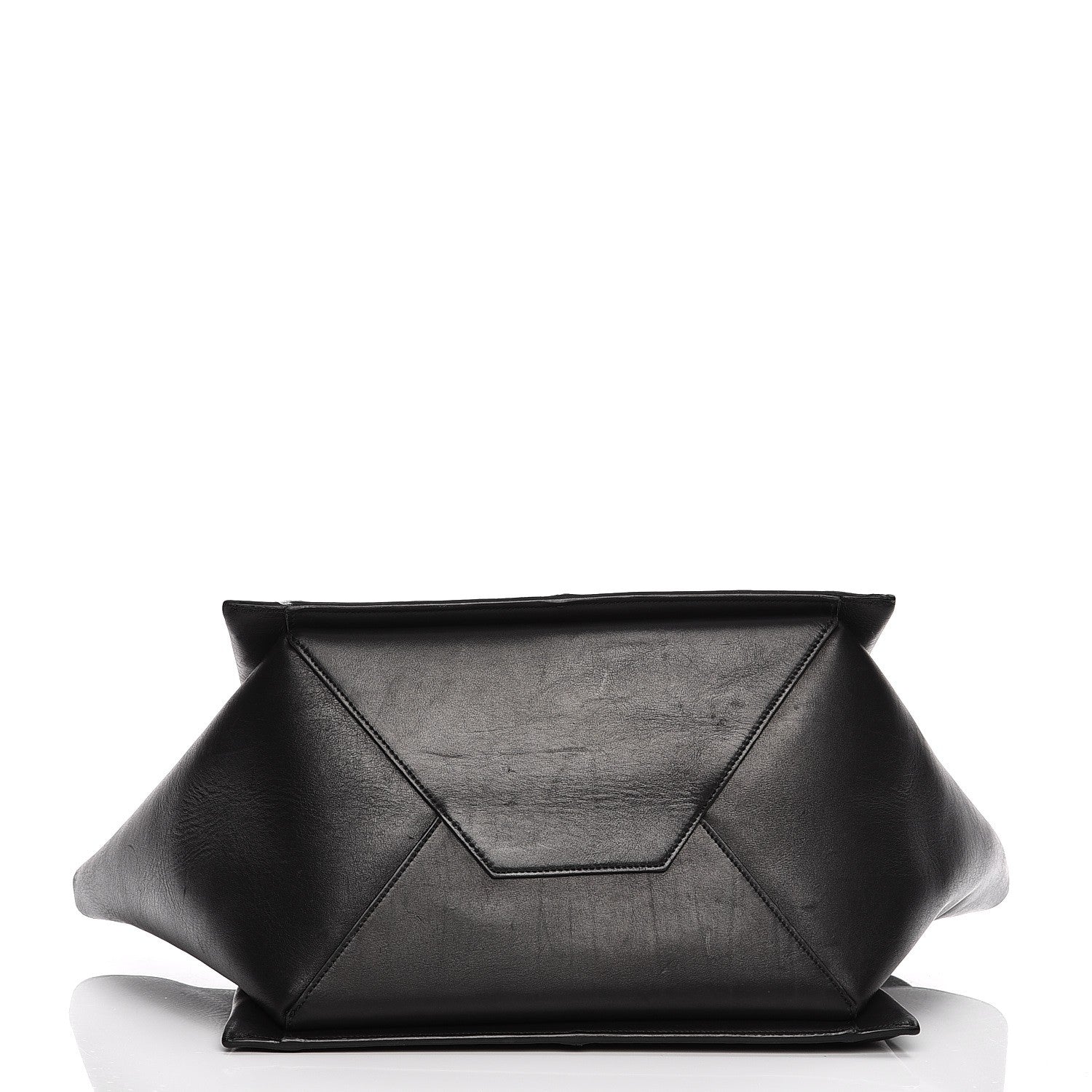 Celine Supple Natural Calfskin Vertical Tri-Fold Bag Black 13 of 13