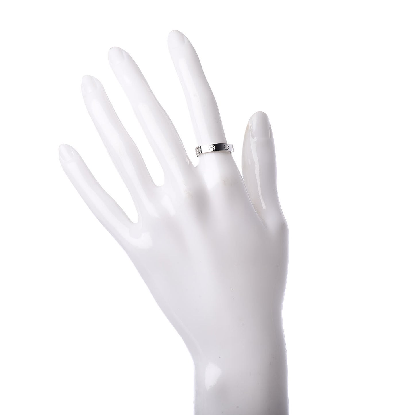 18K White Gold 3.5mm LOVE Wedding Band Ring 52 6