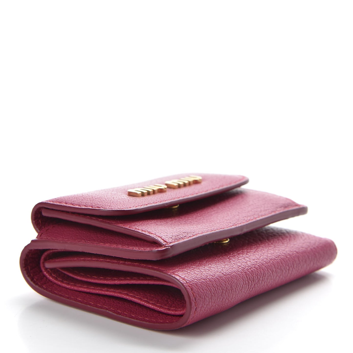 Goatskin Madras Flap Wallet Peonia