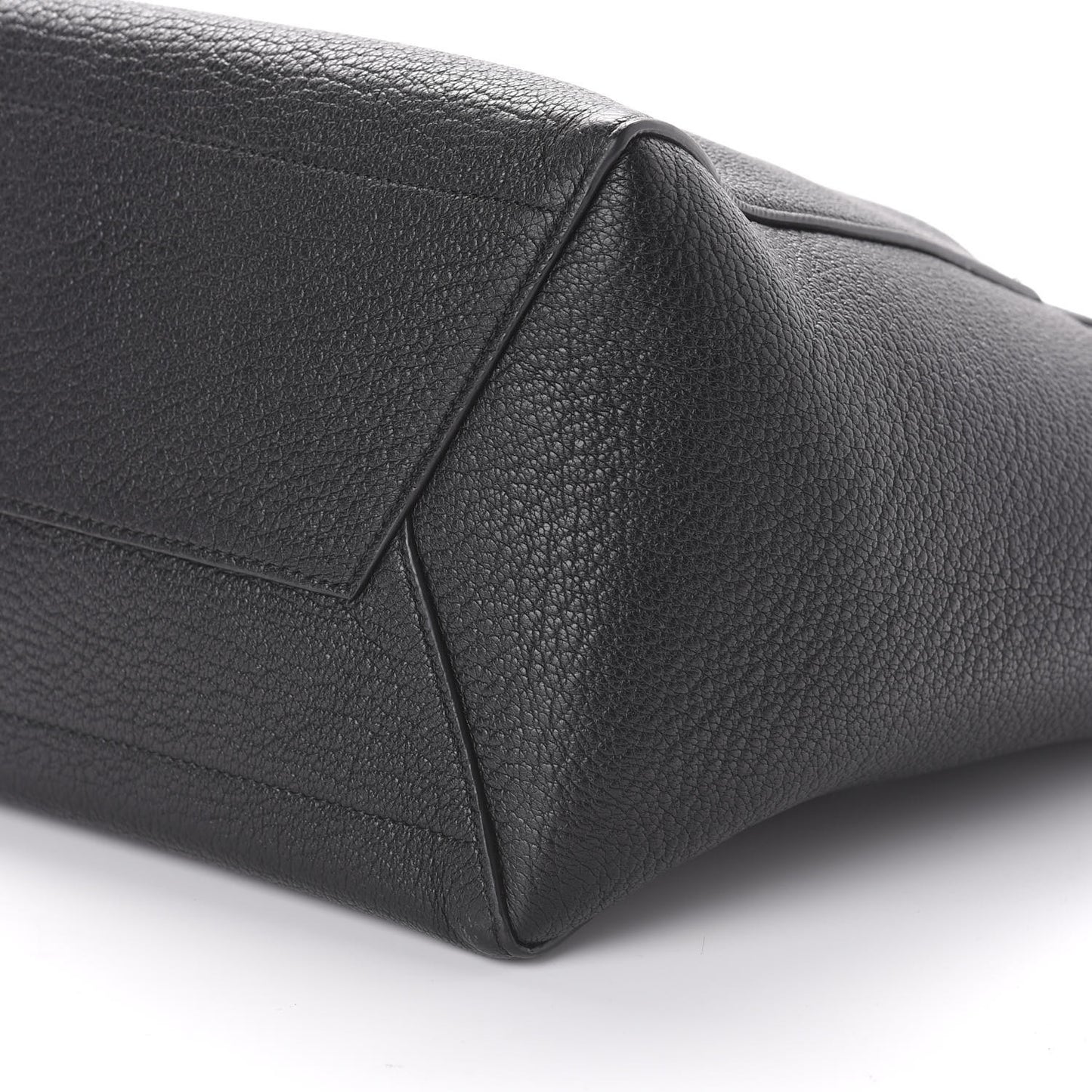 Soft Grained Calfskin Sangle Bucket Bag Black