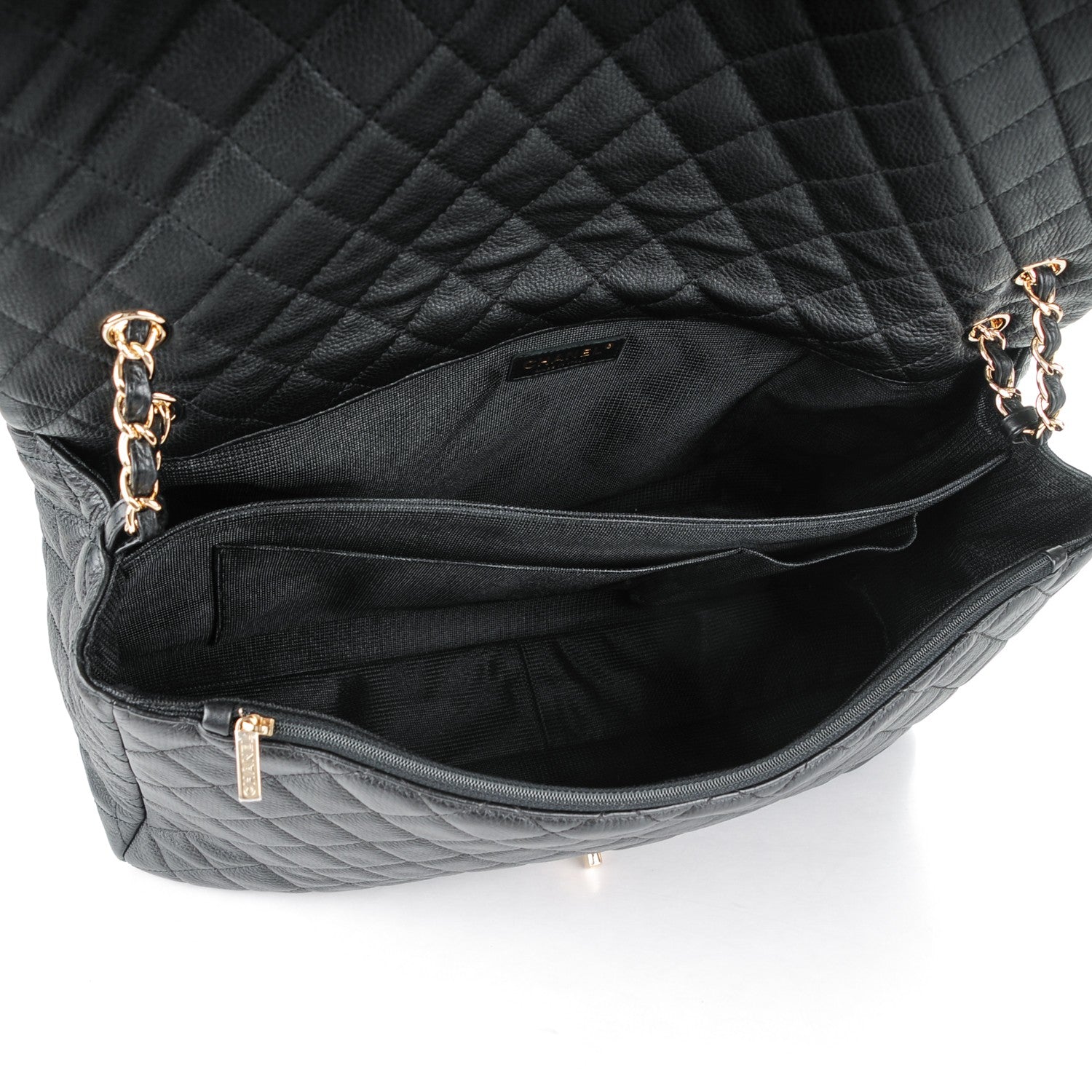 Chanel Calfskin Quilted XXL Travel Flap Bag Black 5 of 7