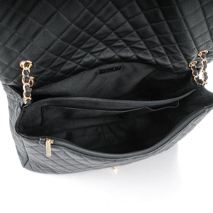 Chanel Calfskin Quilted XXL Travel Flap Bag Black 5 of 7