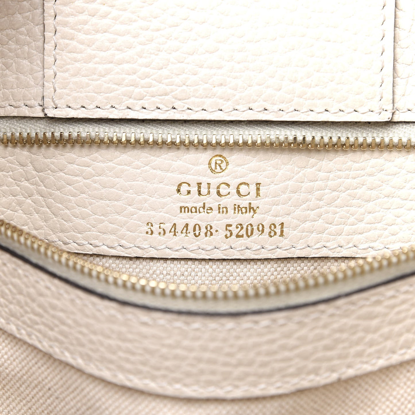 Dollar Calfskin Small Swing Tote Mystic White