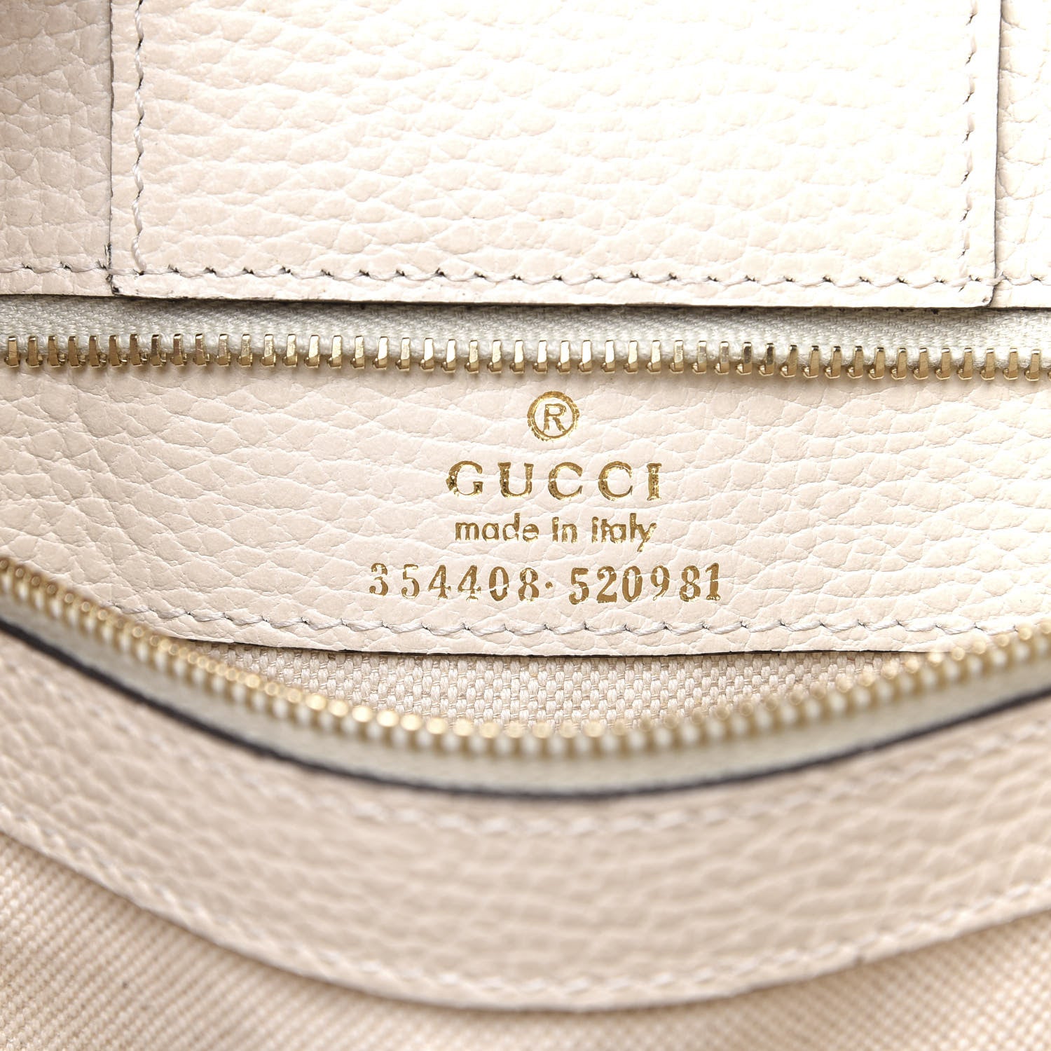 Gucci Dollar Calfskin Small Swing Tote Mystic White 5 of 10