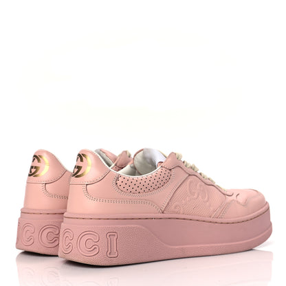 Gucci Calfskin GG Tennis Embossed Womens Platform 55mm Sneakers 36.5 Powder Pink 4 of 7