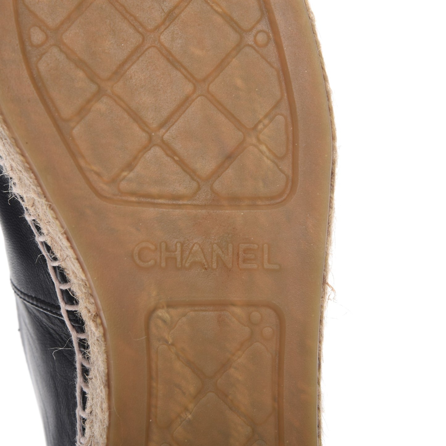 Lambskin CC Espadrilles 37 Black