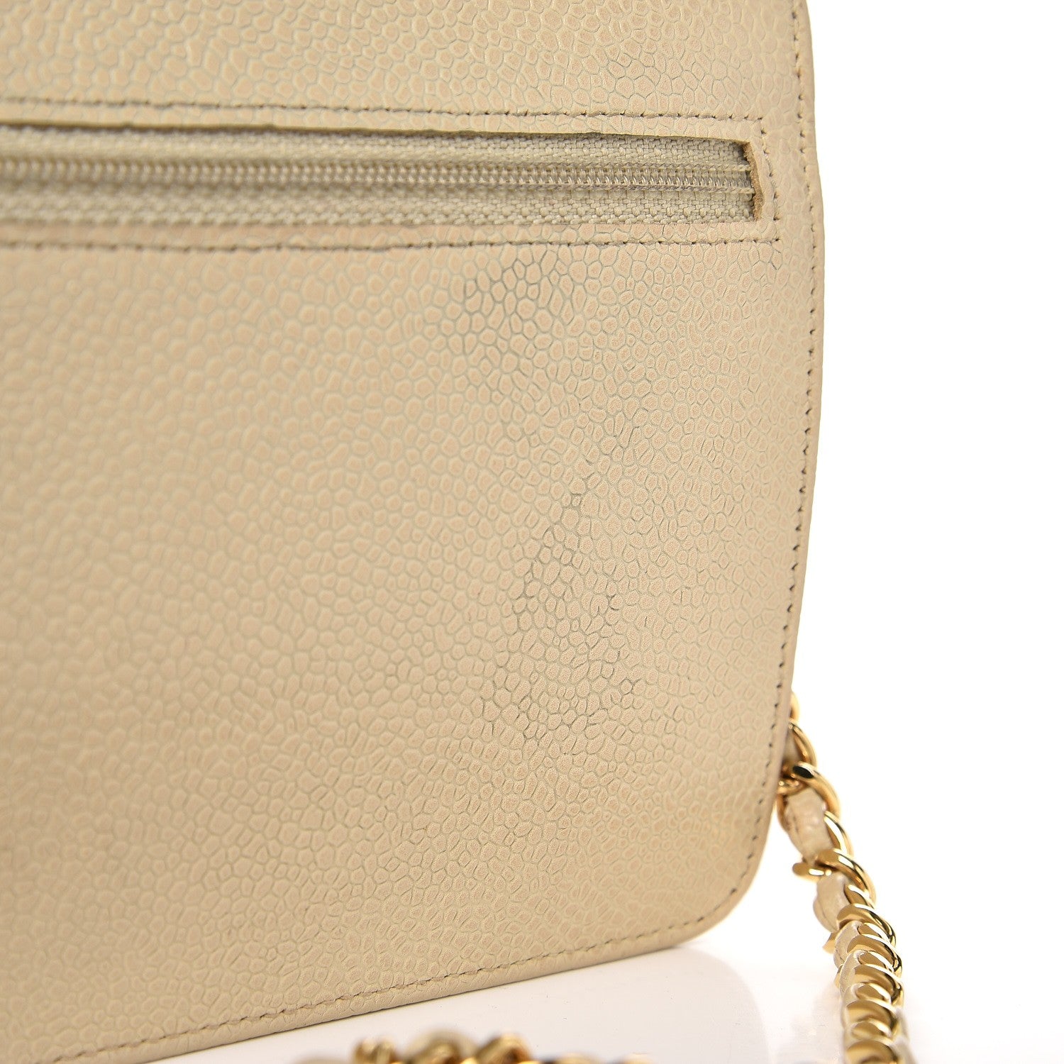 Chanel Caviar Timeless CC Wallet on Chain WOC Beige Clair 16 of 18