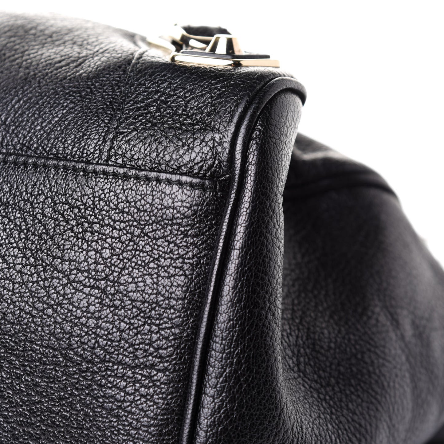 Chevre Gold Metallic Edge Hardware Velo Black