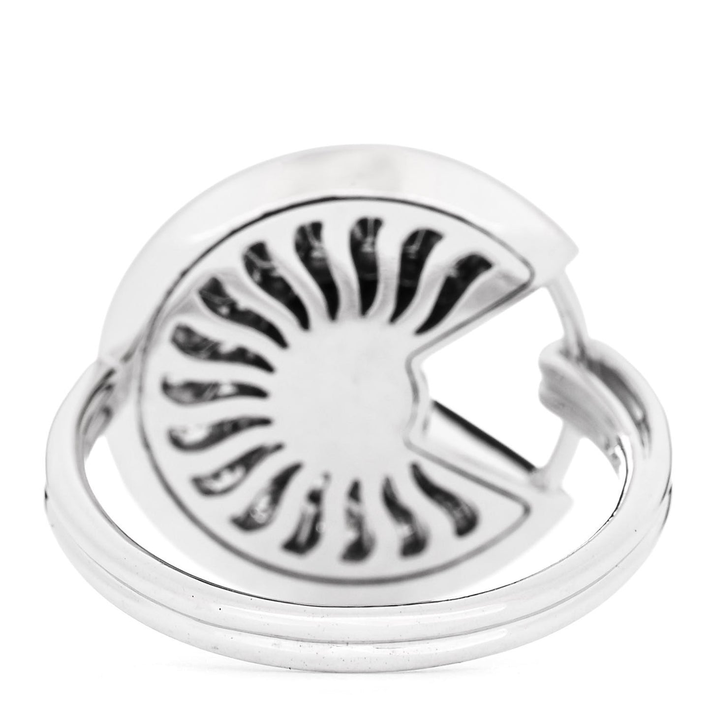 18K White Gold Diamond SM Amulette de Cartier Ring 52 6
