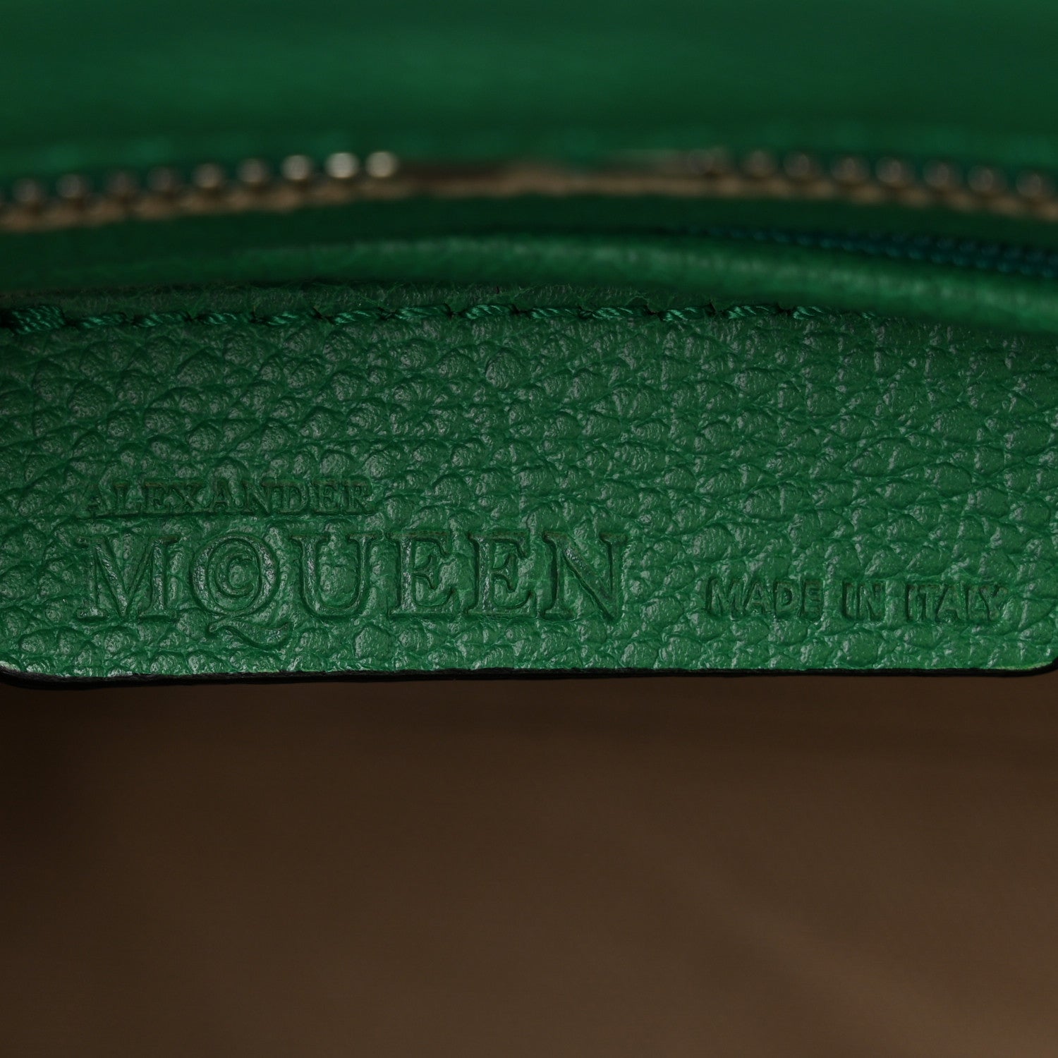 Alexander McQueen Pebbled Calfskin Mini Padlock Tote Green 6 of 10