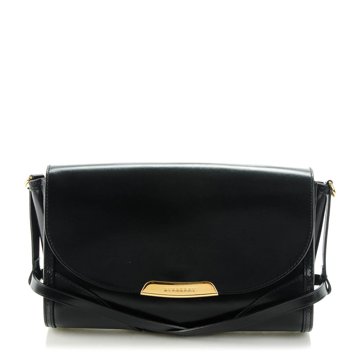 Polished Bridle Leather Small Abbott Crossbody Black