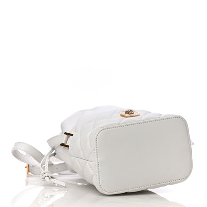 Versace Nappa Quilted Medusa Bucket Bag White 4 of 10