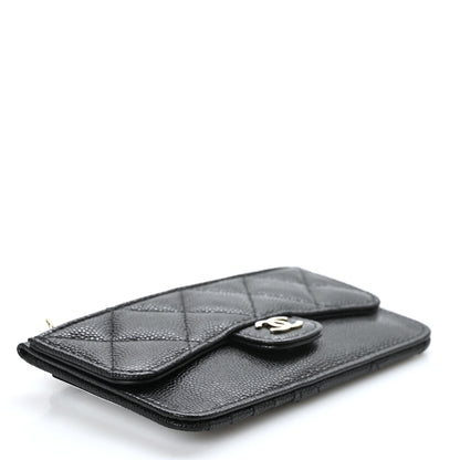 Chanel Caviar Quilted Flap Zip Card Holder Black 4 of 7
